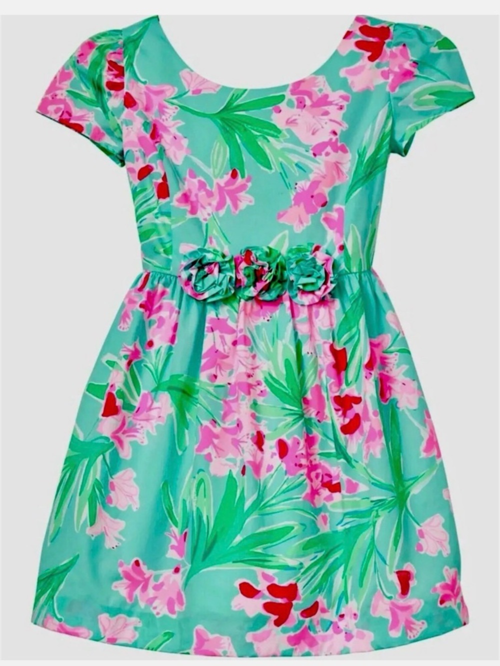 Lilly Pulitzer Big Kids Girls Momoa Dress Aqua Al Fresco Isn’t She Lovely